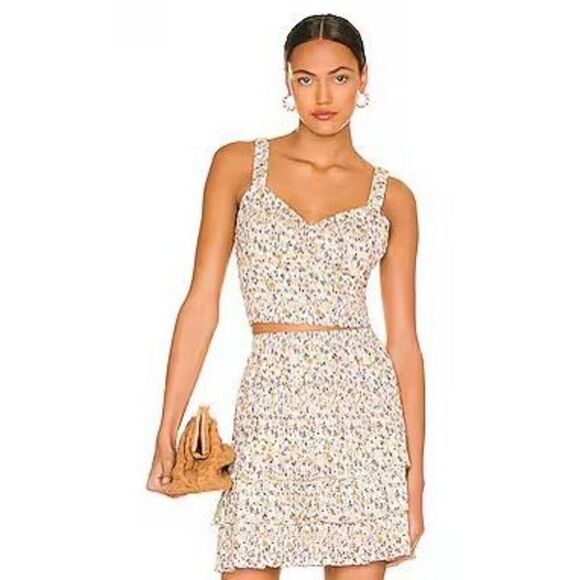 MINKPINK Tops - NWT MINKPINK Surrey Multicolor Floral Cotton Top M